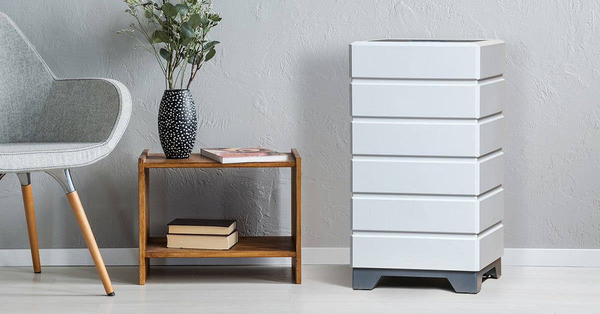 Aspen 3-stage filtration air purifier for 1,500 square feet in living room