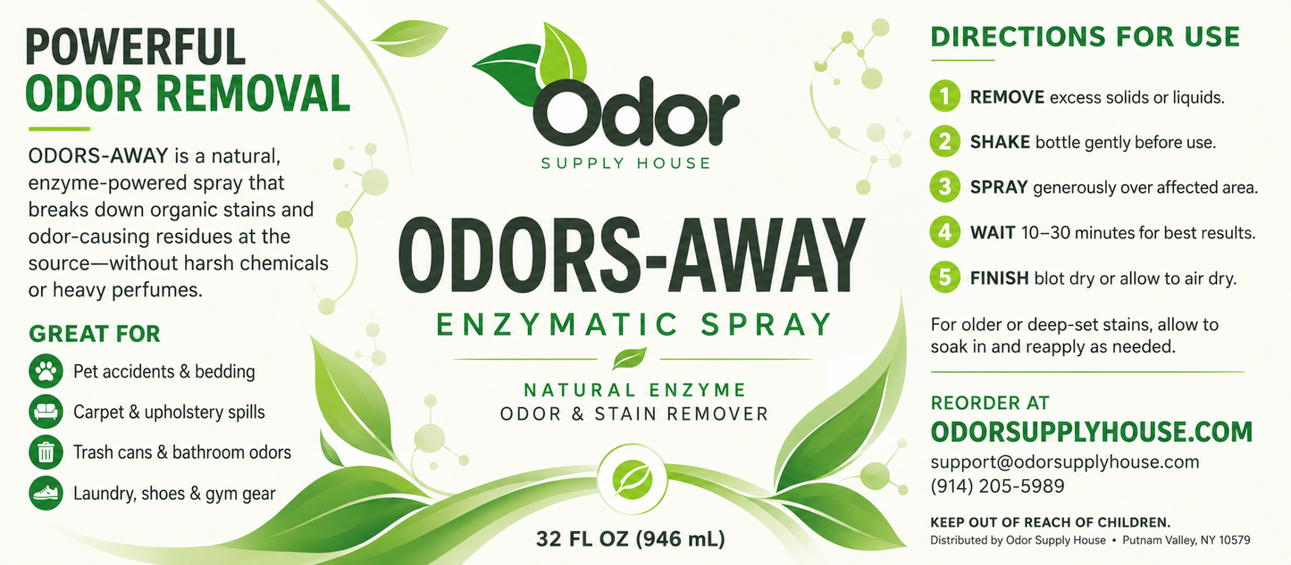 Odors Away™ Natural Enzymatic Odor & Stain Remover – 32 oz