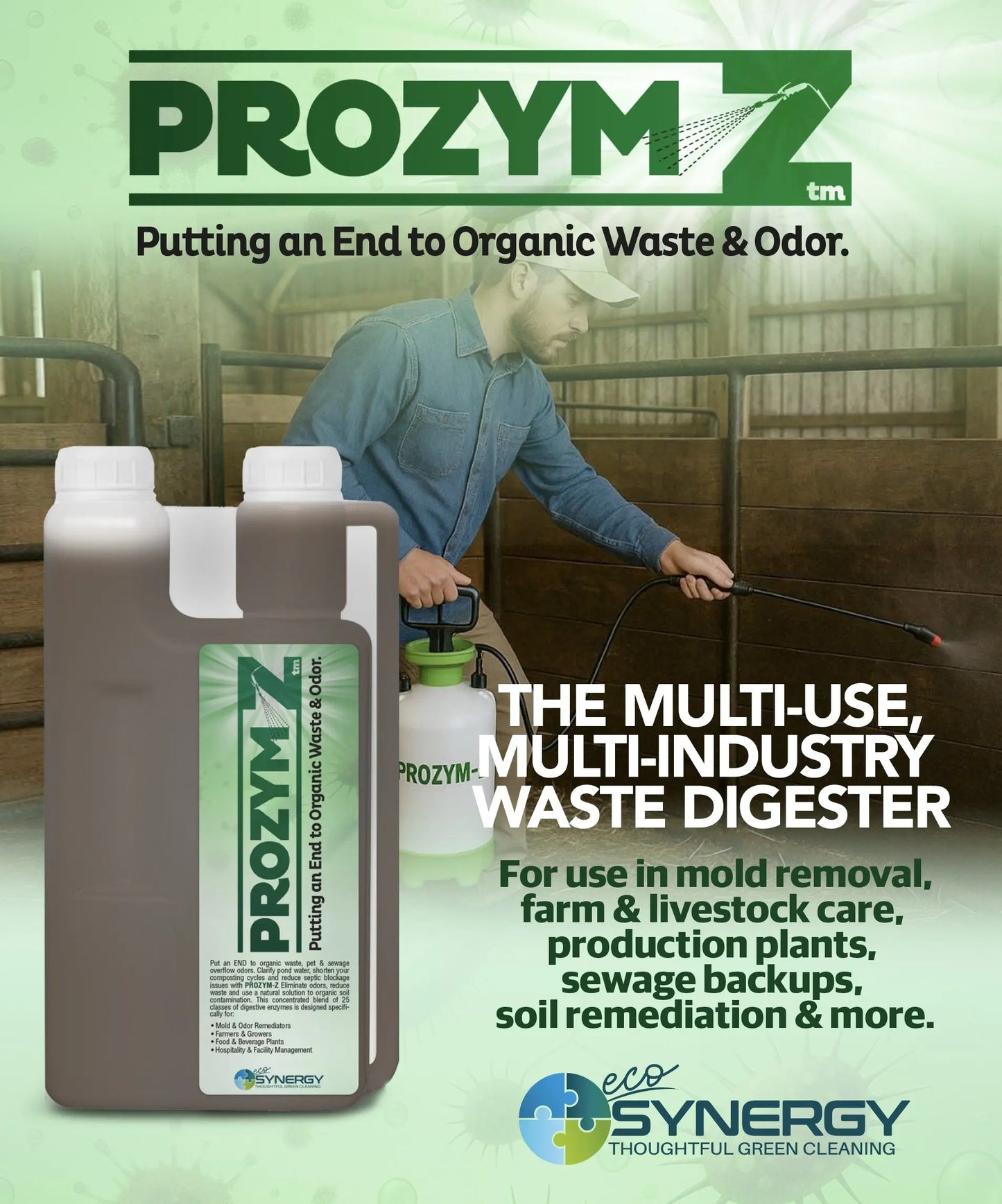 PROZYM-Z 64oz concentrated enzymatic deodorizer bottle front