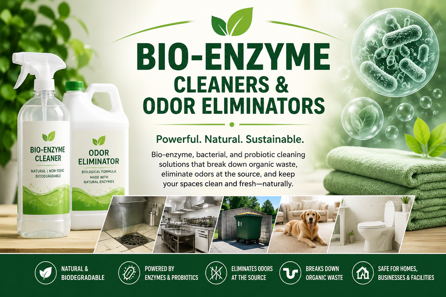 Bio-Enzyme Cleaners & Odor Eliminators