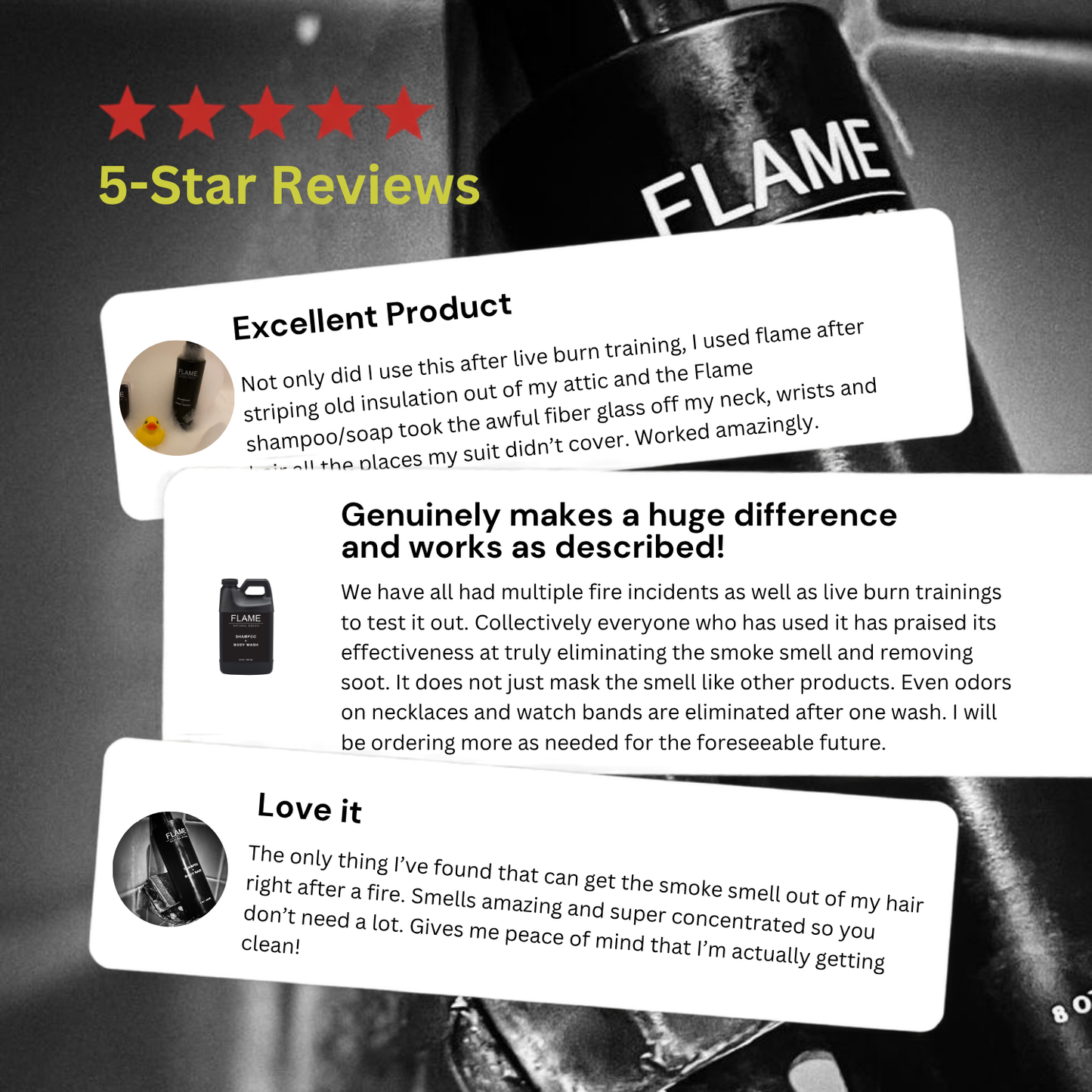 FLAME Natural Decon Shampoo + Body Wash