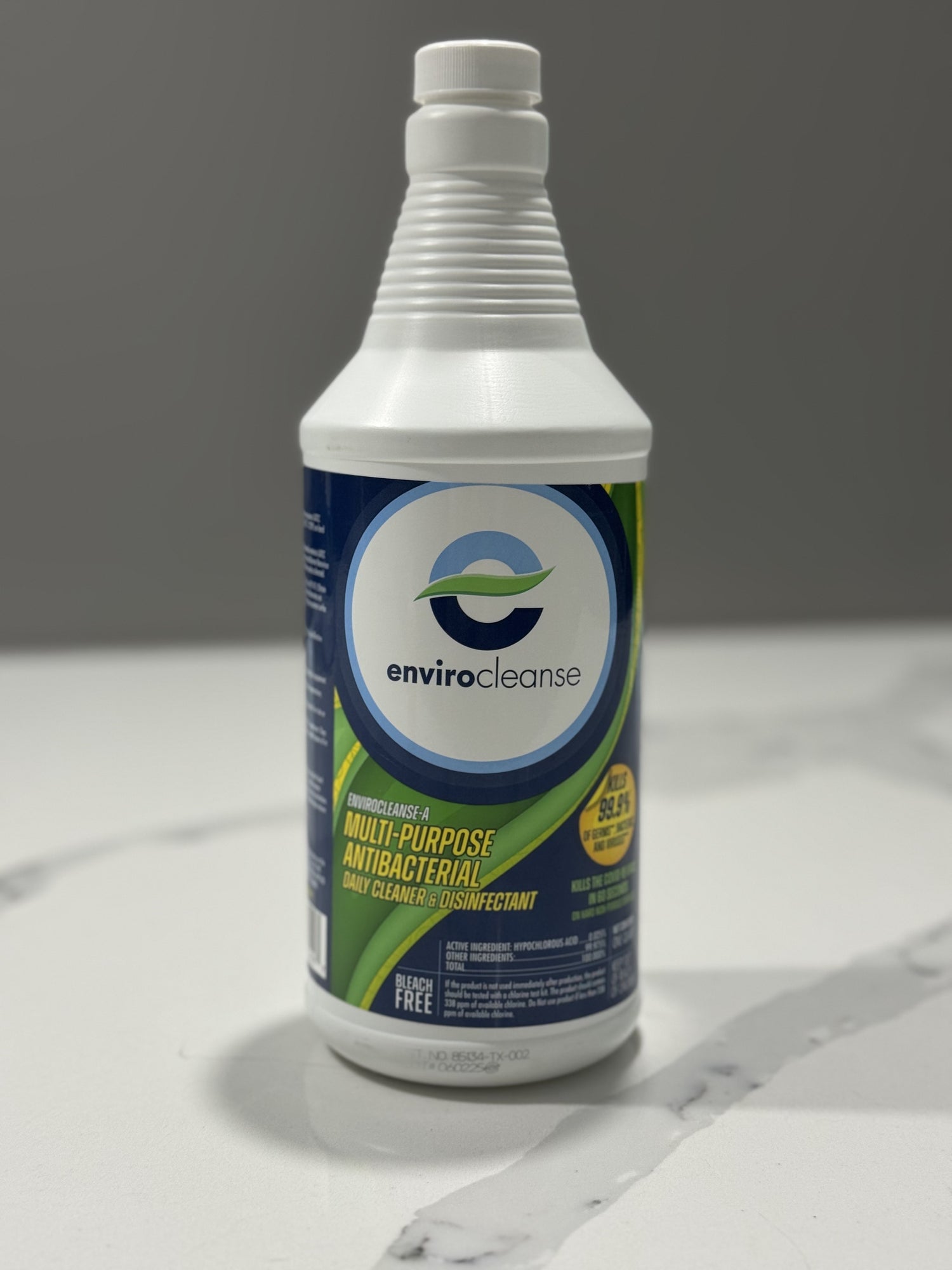 Envirocleanse-A HOCl Disinfectant and Odor Remover One Quart Bottle With Trigger Sprayer