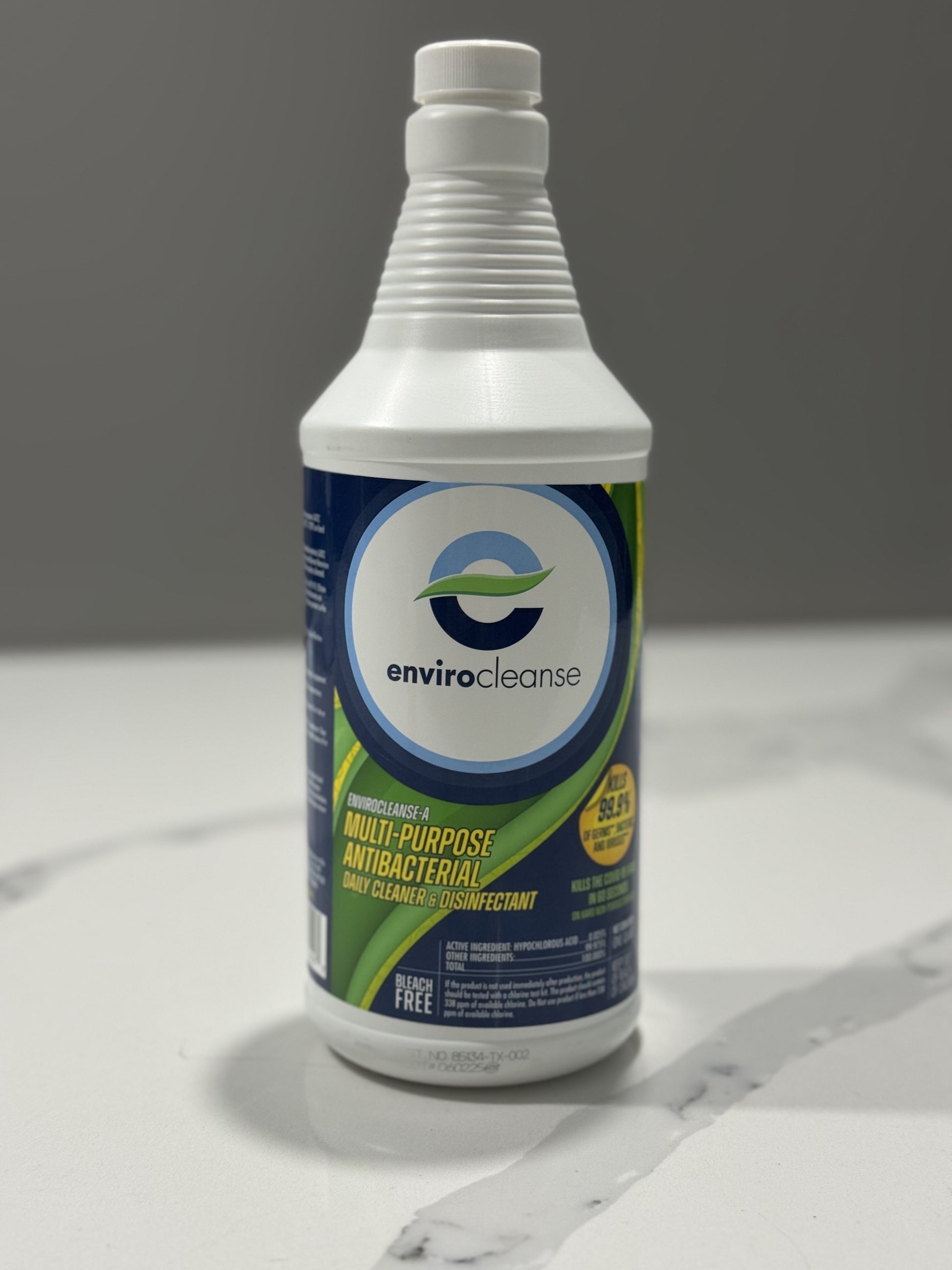 Envirocleanse-A HOCl Disinfectant and Odor Remover One Quart Bottle With Trigger Sprayer