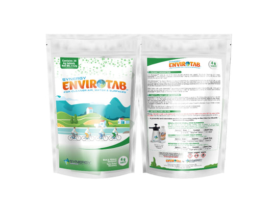 Envirotab Four Gram Chlorine Dioxide Tablets - 28-Count Pouch For Odor And Mold Control