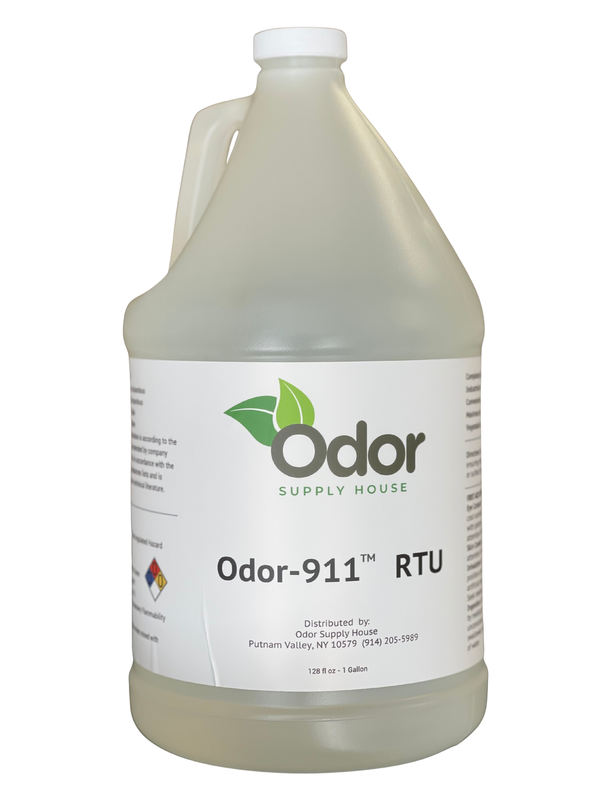 Gallon container of Odor Supply House Odor-911 RTU on a white background