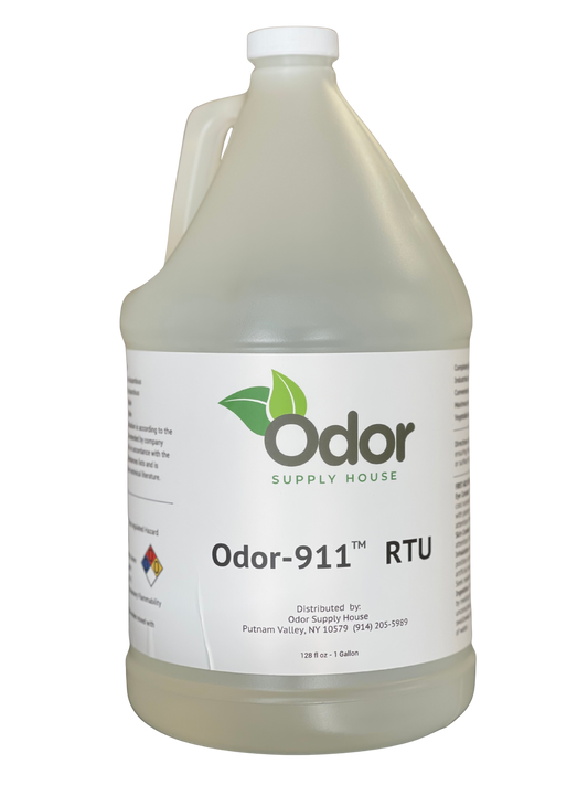 Gallon container of Odor Supply House Odor-911 RTU on a white background