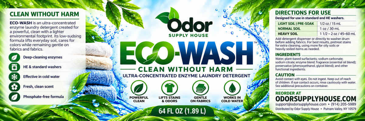 Eco-Wash 64 oz label